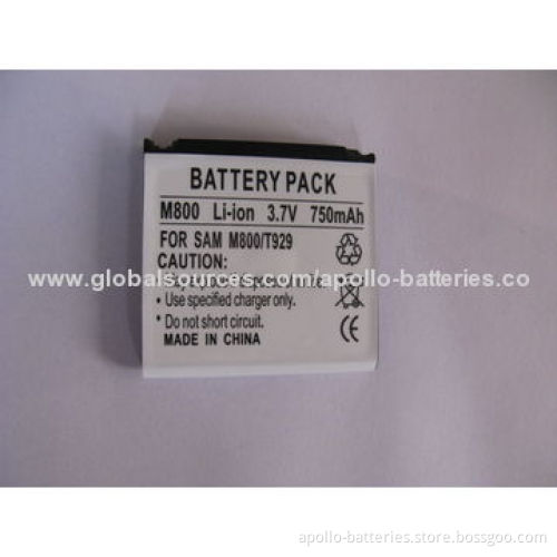 Mobile Phone Battery with 750mAh Capacity, Compatible with SAM M800/R810/T929/R800/R350